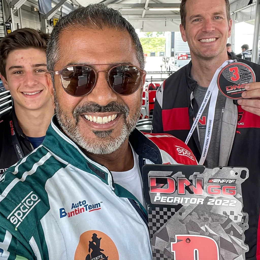 Drivers and families gathered on pit lane
