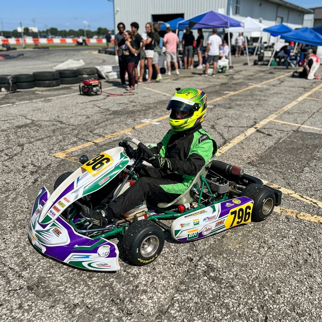 A racer focused before the green flag